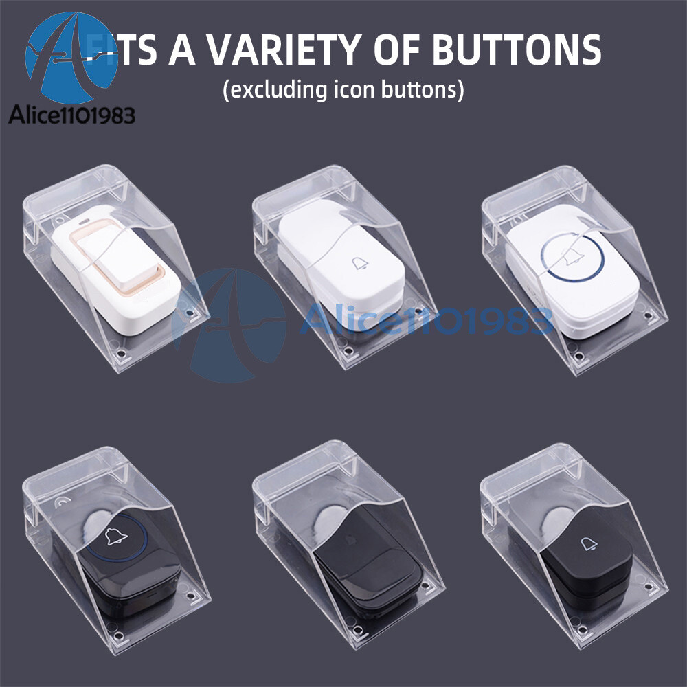 Universal Transparent Doorbell Case Waterproof Cover Rain Proof Button PC