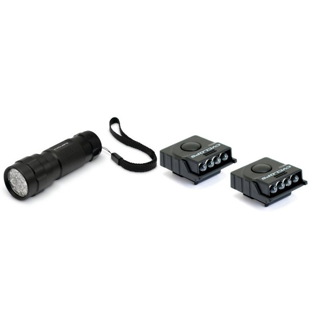 Cyclops Flashlight combo CYC-FLHC Flashlight 14 LED flashlight, 2 hat clips