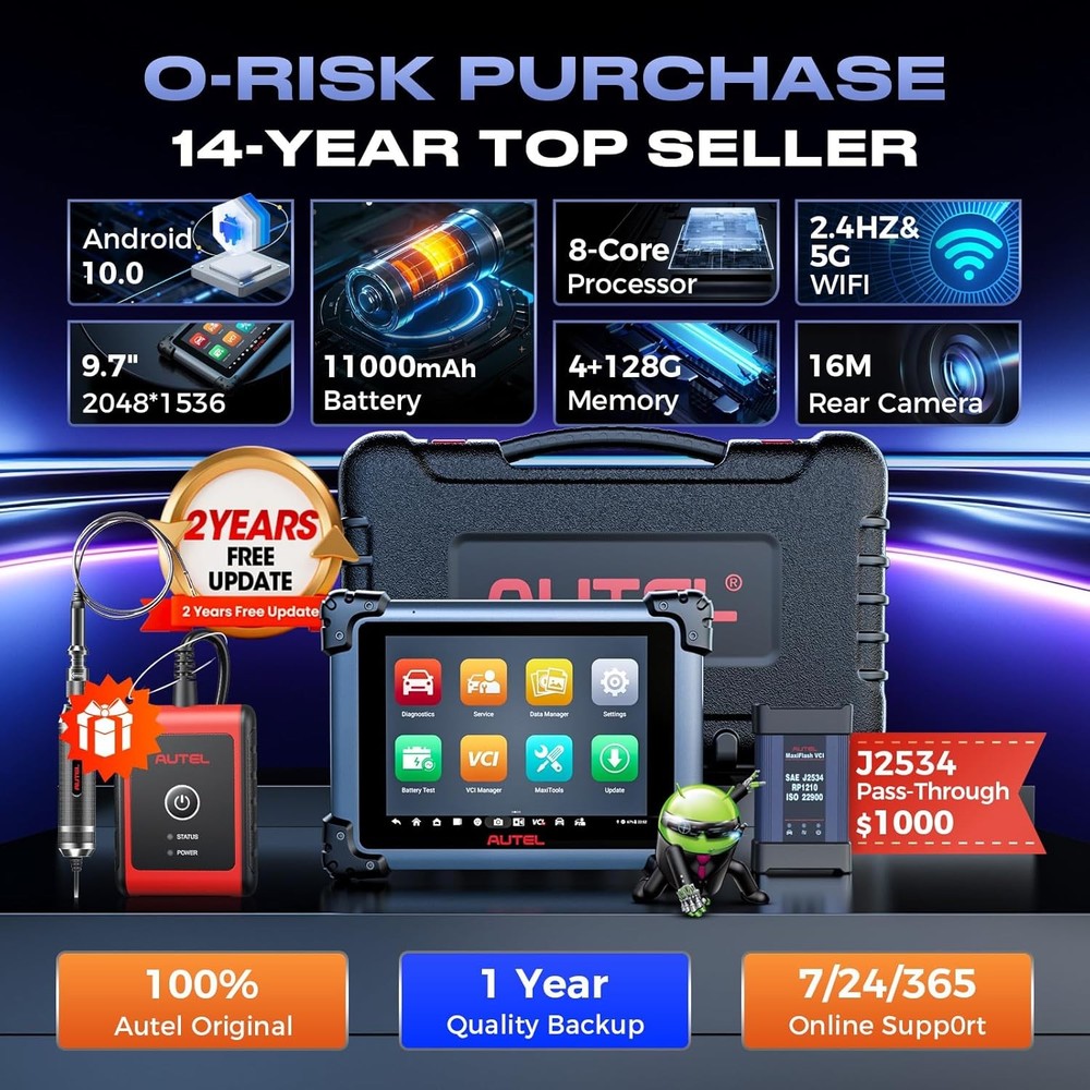 Autel Scanner MaxiSys Elite 2 PRO, 2026 Elite II PRO Programming 2-Year Update