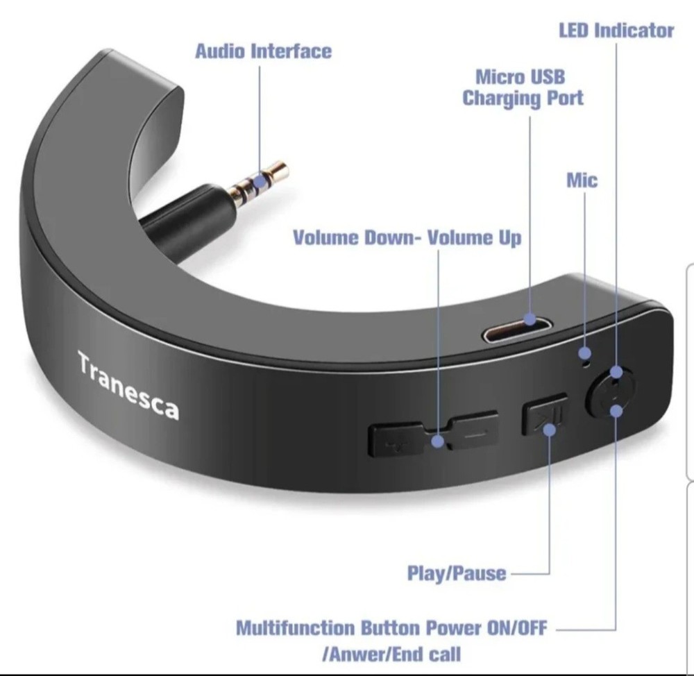 Tranesca Compatible Bluetooth Adapter Receiver for Bose quietcomfort 25 New