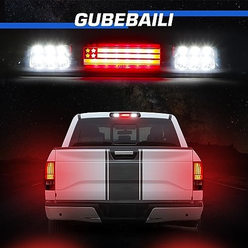 LED Tail Light + 3rd Brake Tail Lights + 3rd Brake Light U.S. Flag Pattern