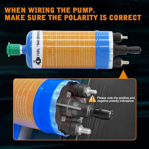 12V High Flow 100GPH Universal External Inline Electric Fuel Pump Replacement