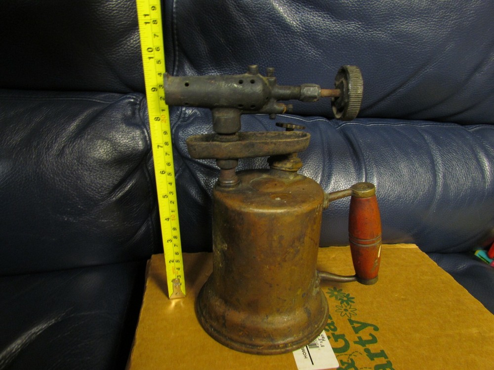 Vintage Antique Turner Brass Soder Torch Gas Blow Torch (1)