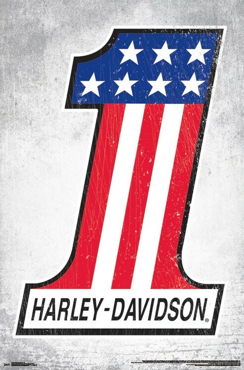 Harley-Davidson Motorcycles AMERICAN PATRIOT 1 Official Logo 22x34 Wall POSTER