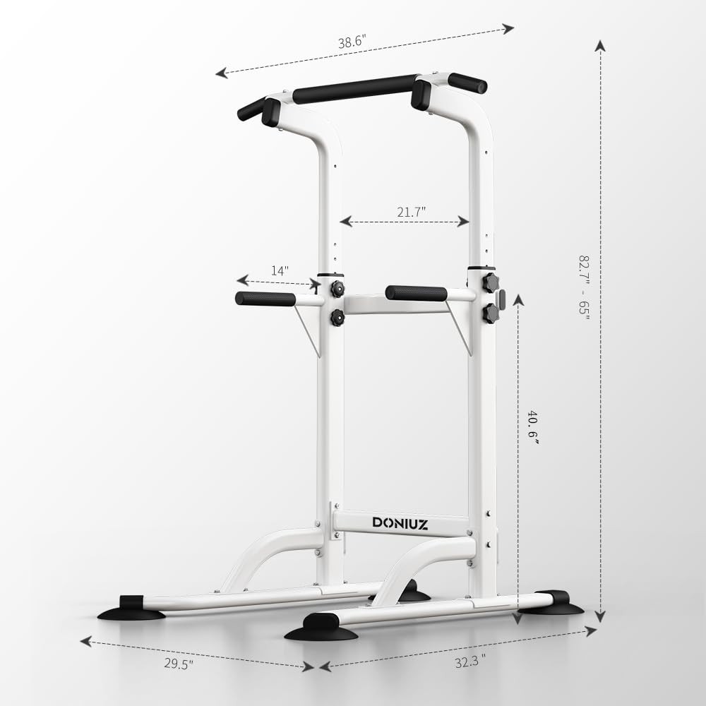 Power Tower Pull Up Bar and Dip Station, Multi-Function Home Gym, Strength Tr...