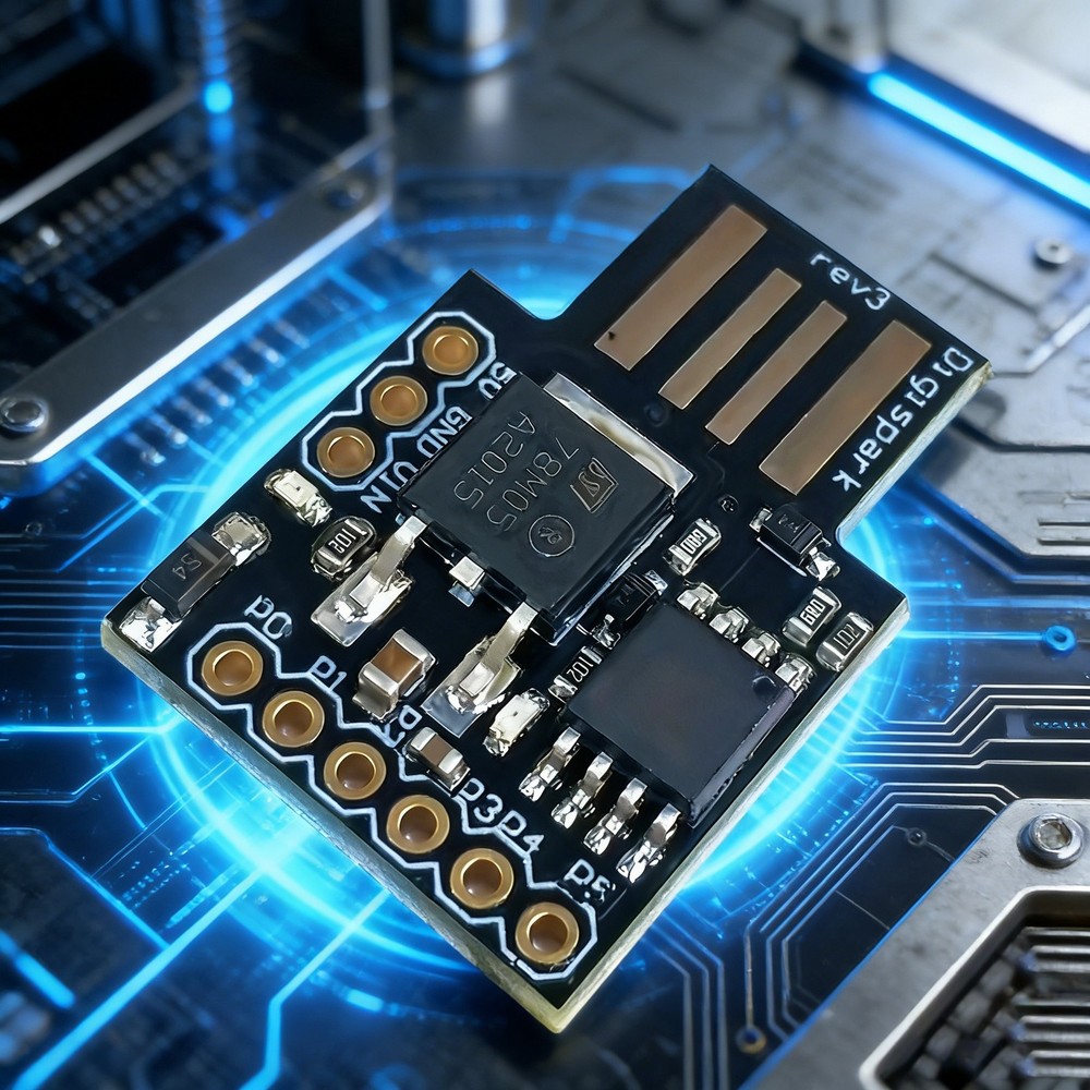Black For ATTINY85 Development Board with For MINI USB and Onboard Status LED