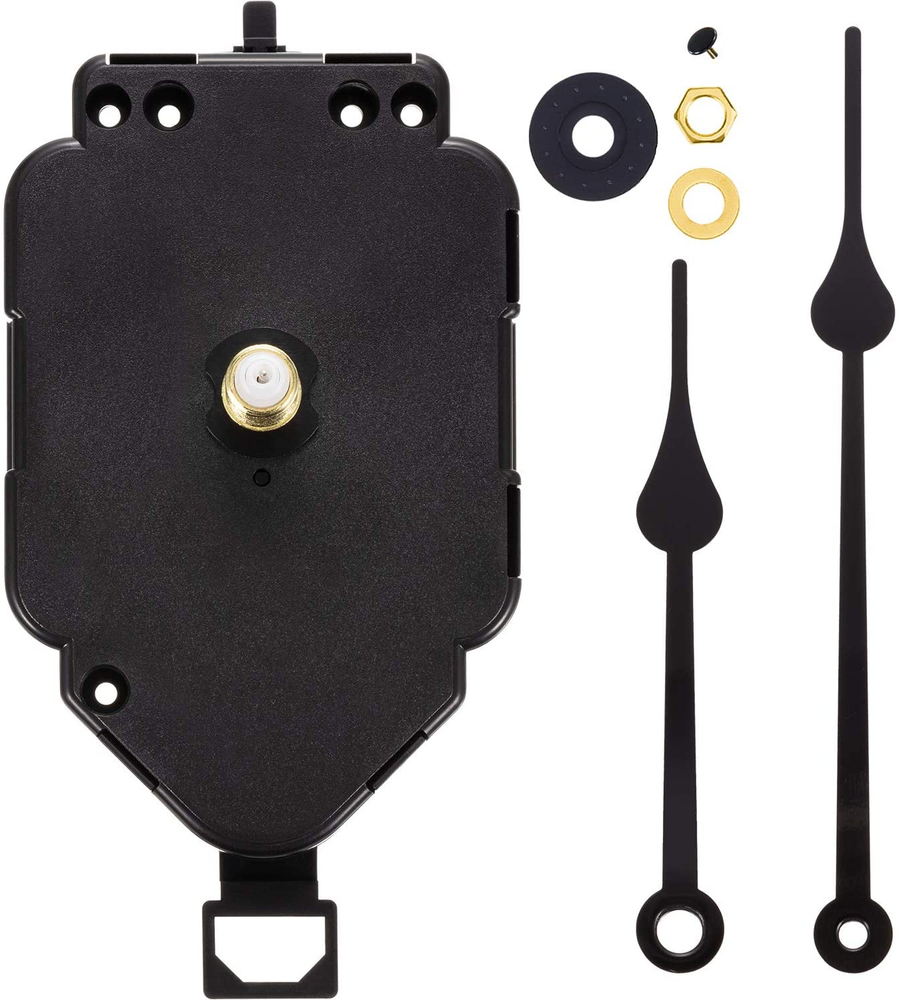 Hicarer Pendulum Clock Movement Replacement Long Shaft Pendulum Quartz Clock Mov