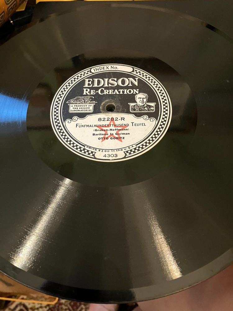 Edison Diamond Disc Record #82282 "Ein Schutz Bin Ich" Otto Goritz