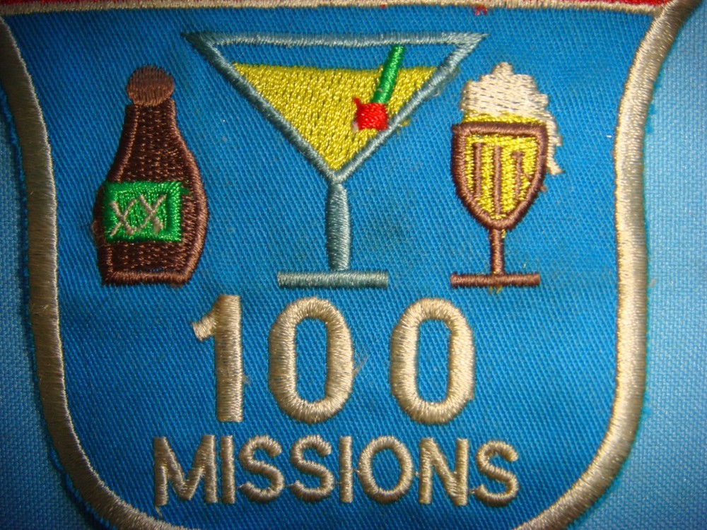 VIETNAM WAR PATCH, USAF 7th AIRBORNE COMMAND & CONTROL SQ 100 MISSIONS