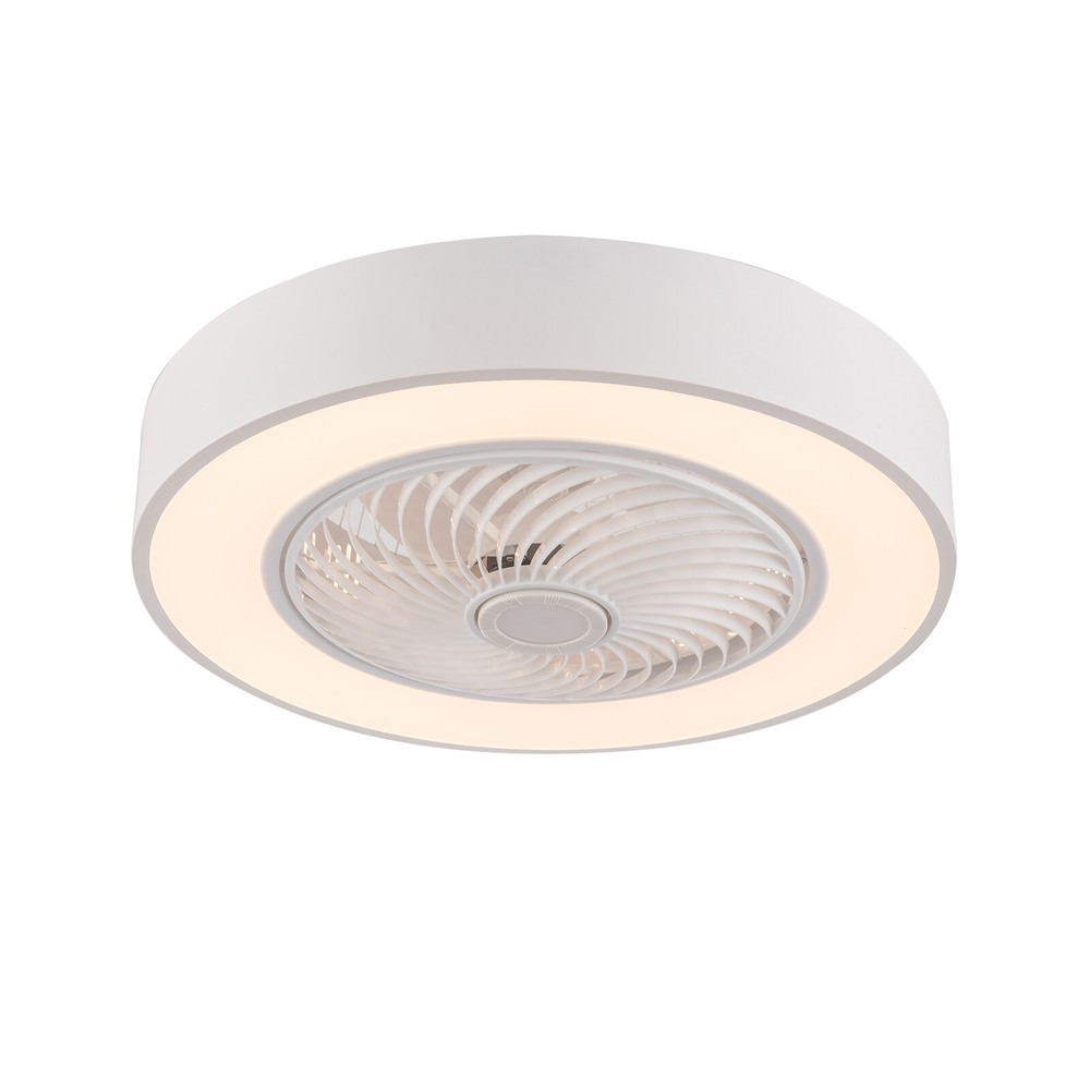 LED Ceiling Fan Light Flush Mounted Dimmable Chandelier Lamp W/ Remote Control