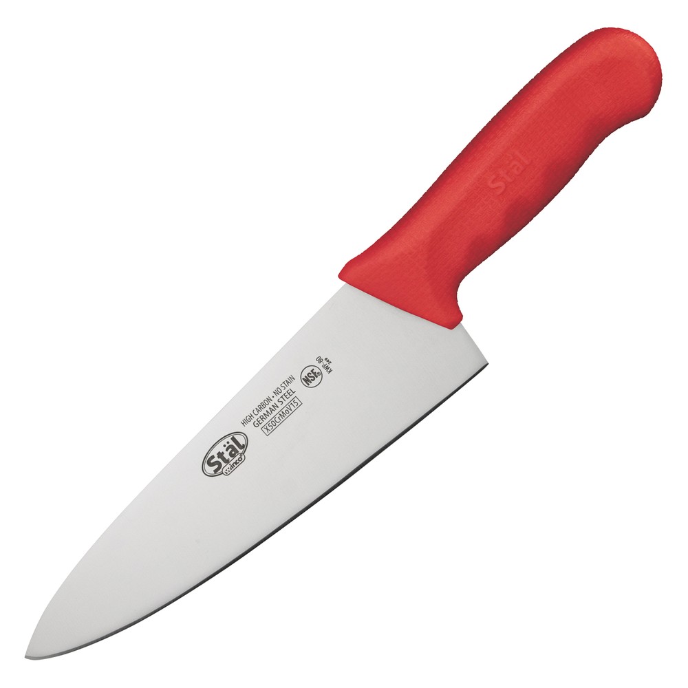 8" Cook's Knife, Red PP Hdl (6 Each)