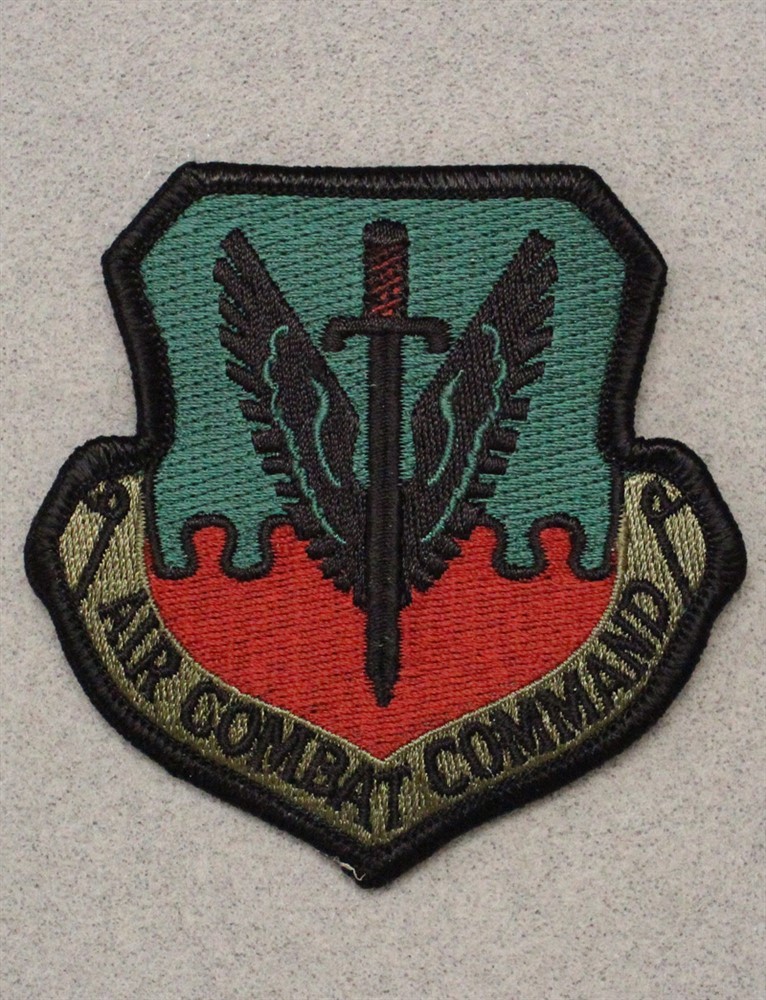 USAF Air Force Patch 213: Air Combat Command - 3", subdued w/merrowed edge