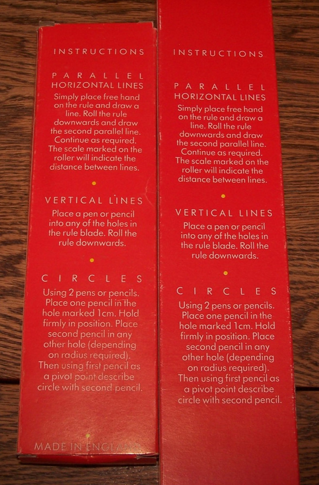 2 Rollertec Amazing Rolling Rulers/Vintage Geometry Tech Drawing & Navigation