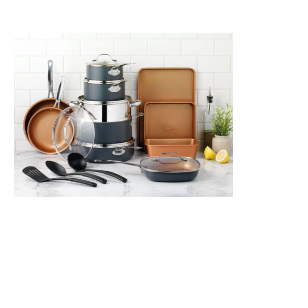 GraniteStone Diamond 20 Piece Express Pots and Pans Complete Cookware