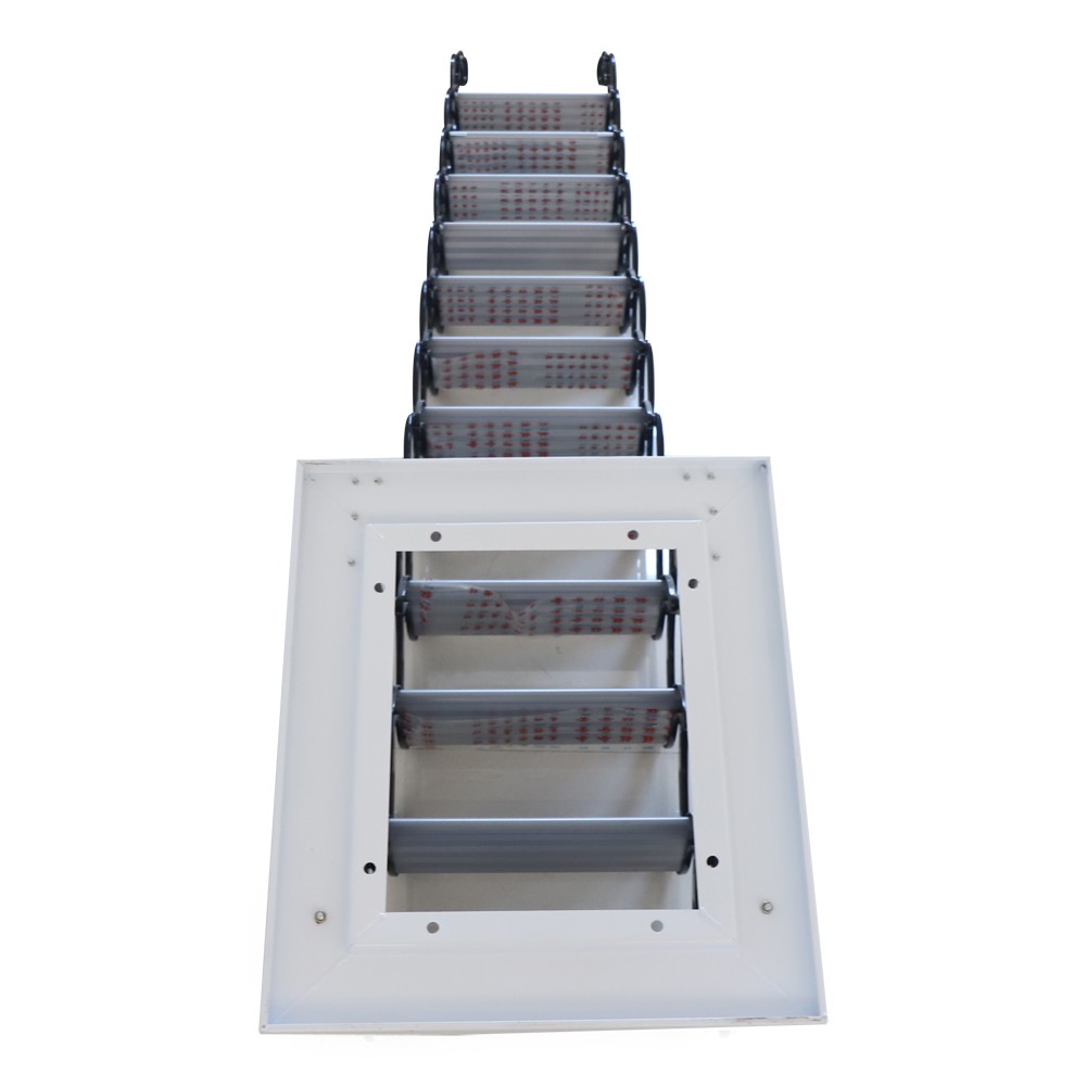Attic Loft Pull Down Ladder 12Step Wall Mounted Folding Loft Ladder Stairs