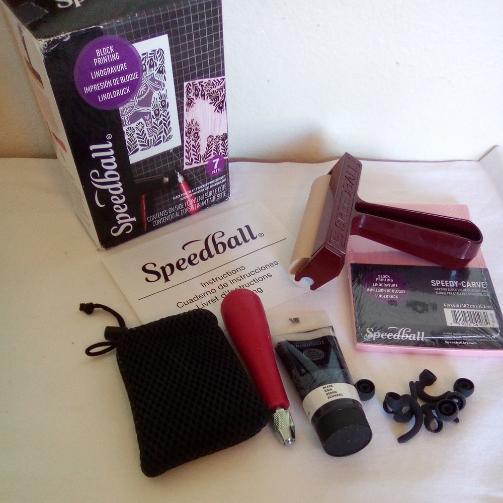 Speedball Block Printing 7 Pc. Set New In Box!