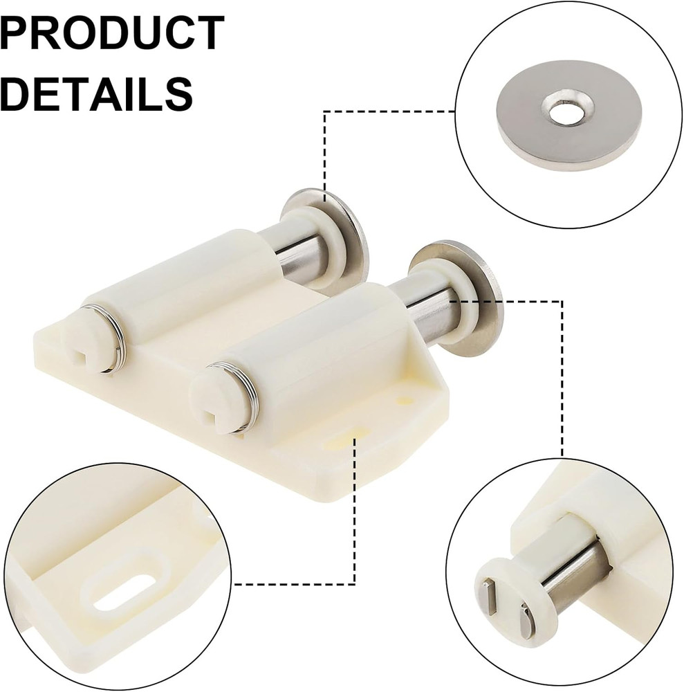 Magnetic Touch Latch, 2 Pack Cabinet Push Open Double Magnetic Door