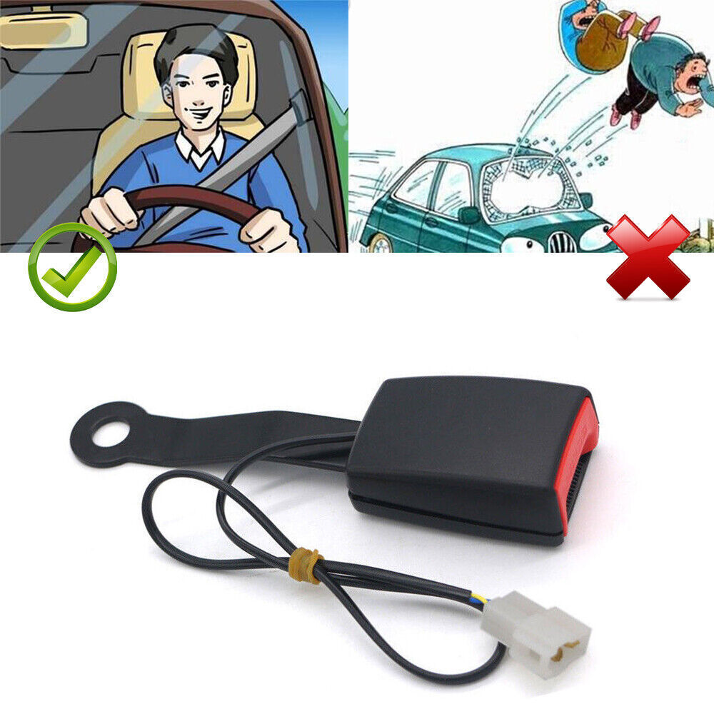 Driver Passenger Front Seat Belt Buckle Socket Plug Connector w/Warning Cable US