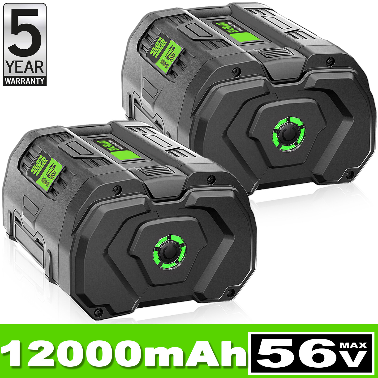 2 PACK 12AH Battery For EGO 56V 56Volt BA5600T POWER+ Lithium Ion BA2240 BA2800T