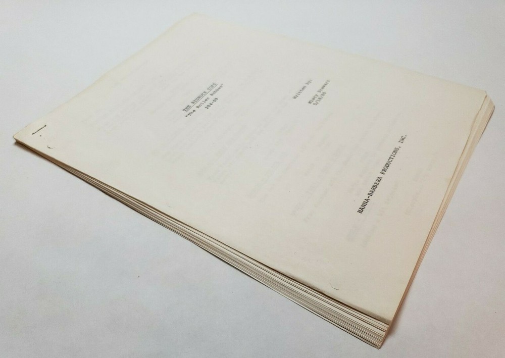 THE FLINTSTONE COMEDY SHOW / 1980 TV Script, The Bedrock Cops: "Roller Robber"