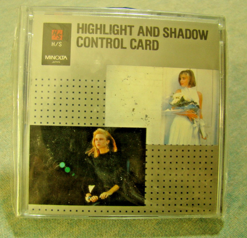 Minolta Maxxum Creative HIGHLIGHT & SHADOW  CONTROL Card Old Stock, Vtg Camera