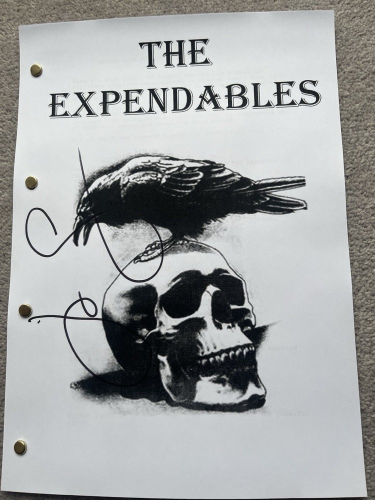 Jason Statham Signed The Expendables Screenplay / Script.