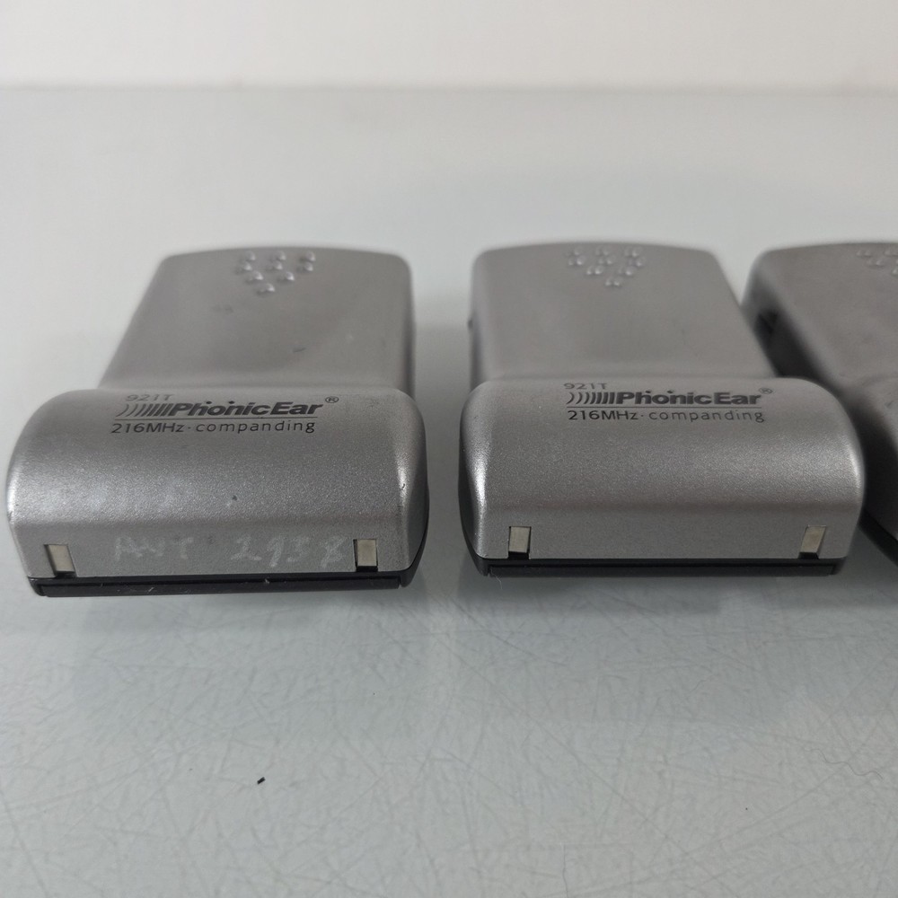 LOT OF 4 Bodyworn Transmitter 921T Radium 216MHz by Phonic Ear UNTESTED TURNS ON