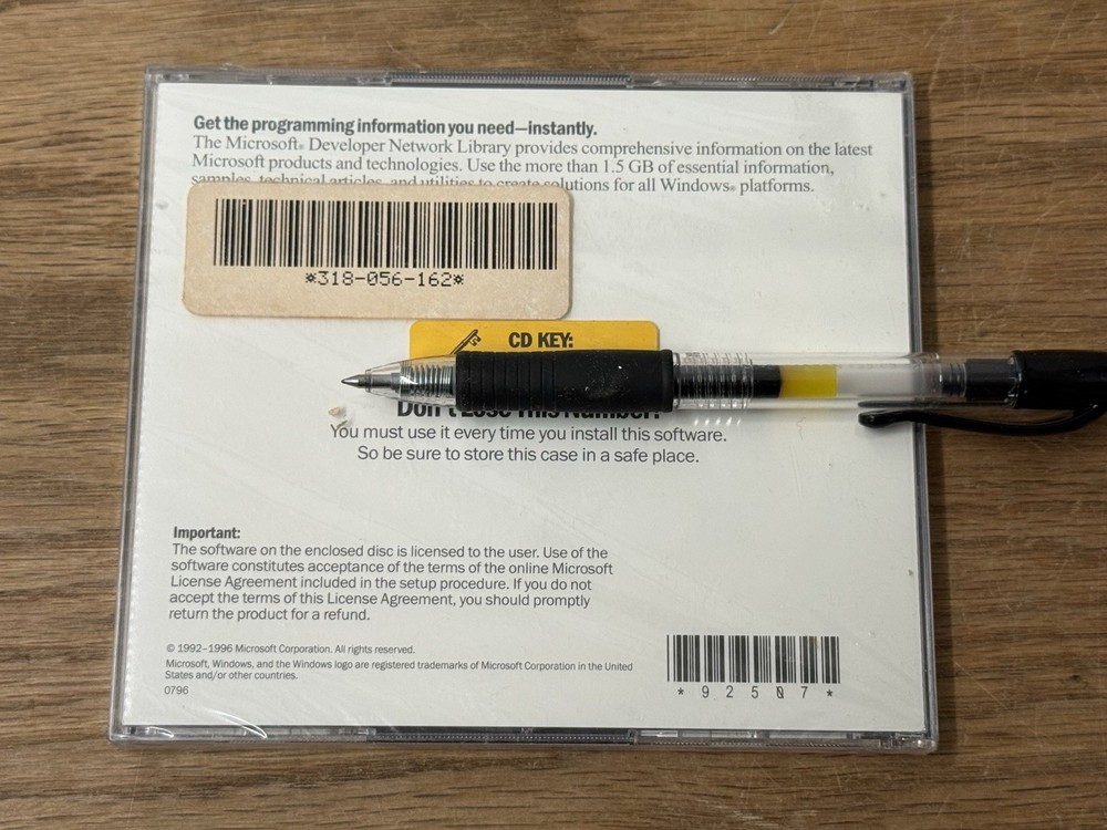 Microsoft Developer Network Library April 1996 2-CD Set NEW Sealed