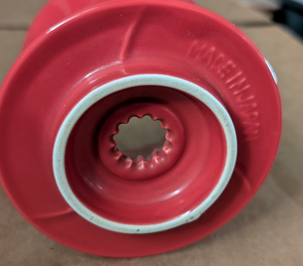 Pour Over Single Cup Coffee Dripper Red Ceramic. MF