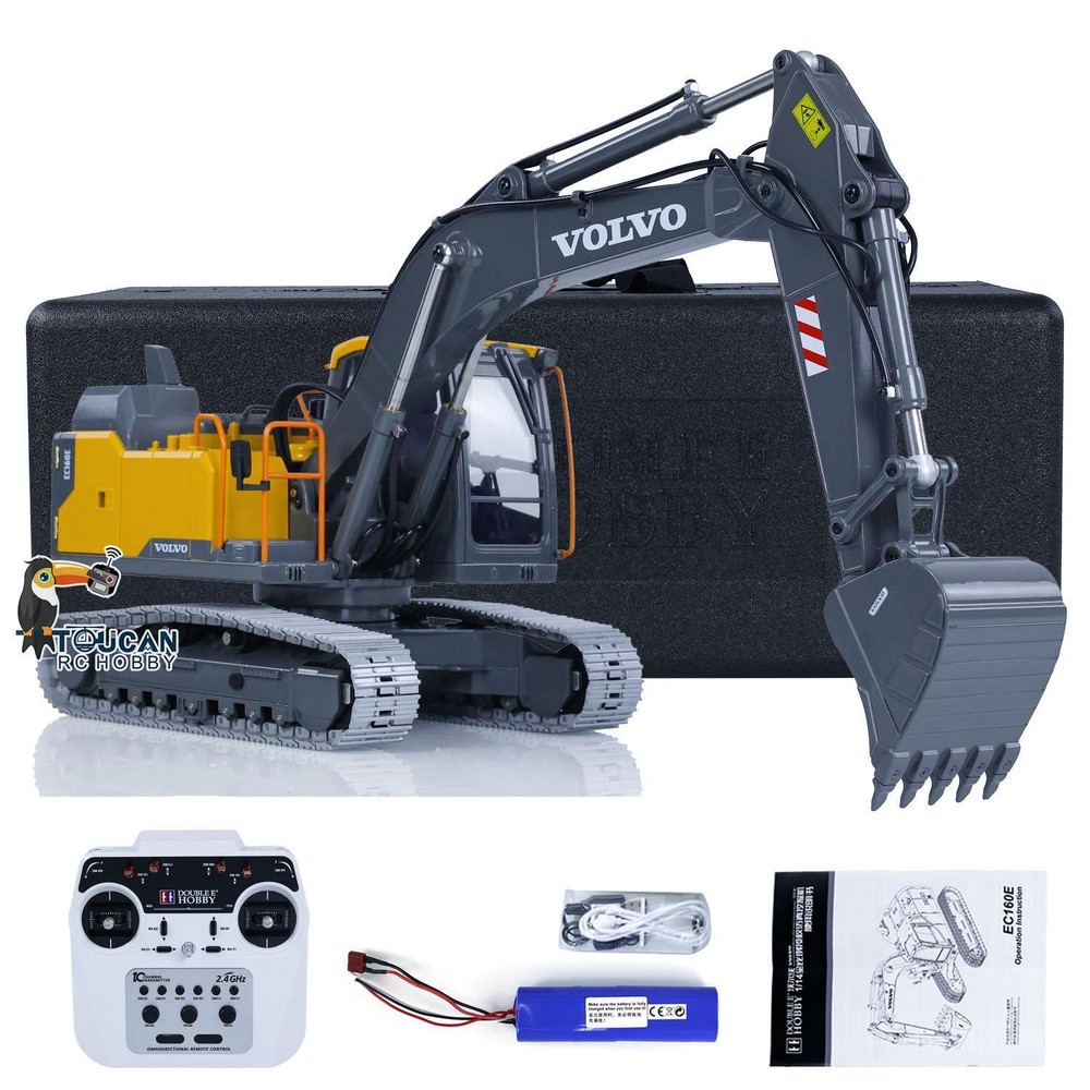 1:14 Scale RC Excavator Double E E010 EC160E Full Alloy Metal Digger Model