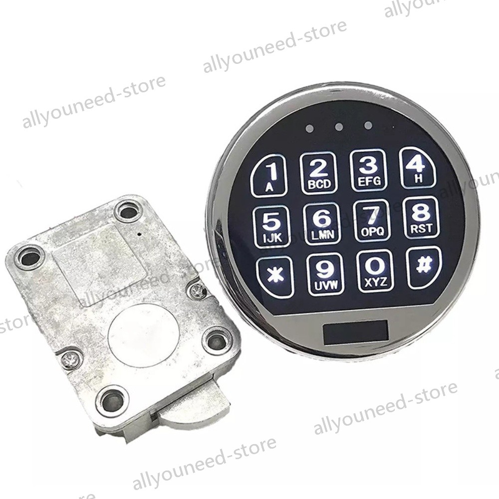 Gun Safe Lock Replacement LED Keypad Chrome With Swing Bolt Electronic Lock