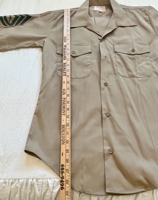 Vintage USMC Service C Uniform Set Sergeant (E-5) Chevrons On Both Sleeves.