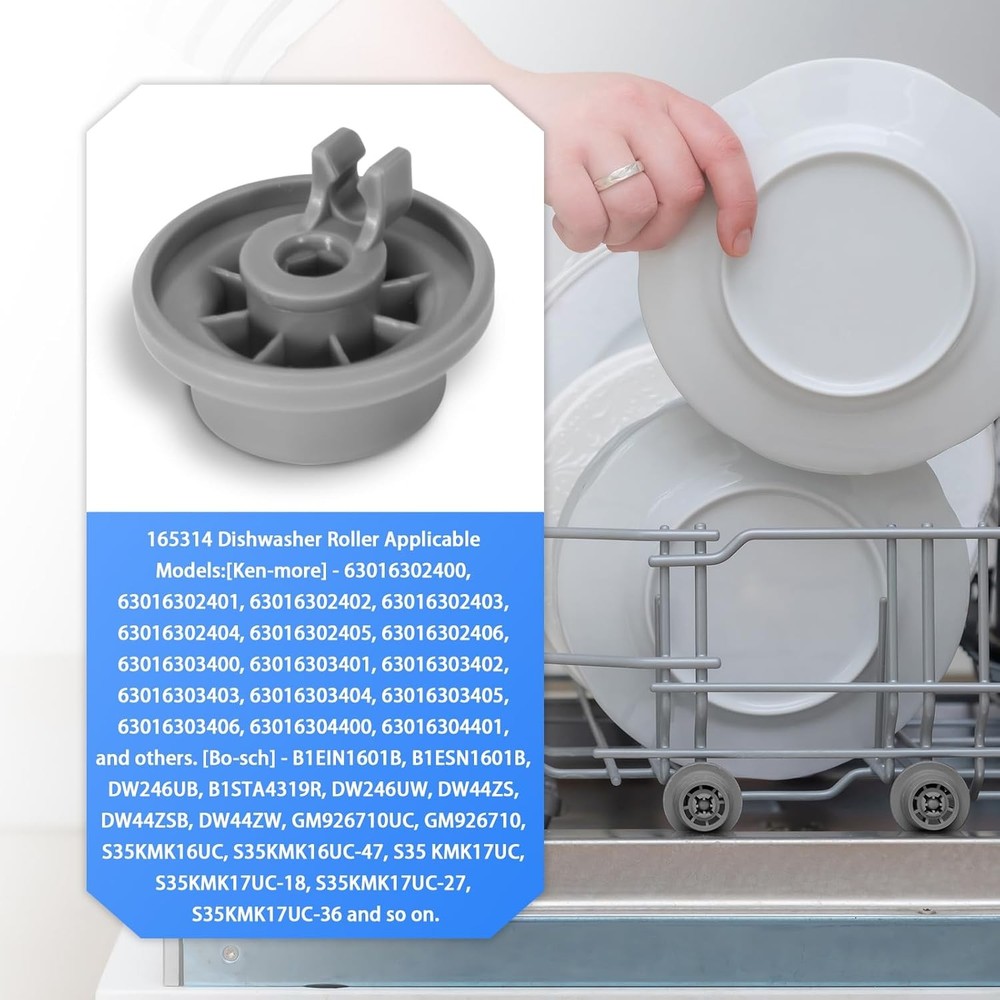 8 Pack Replacement Lower Rack Wheels for Bosch Kenmore Dishwashers FAST SHIPPING