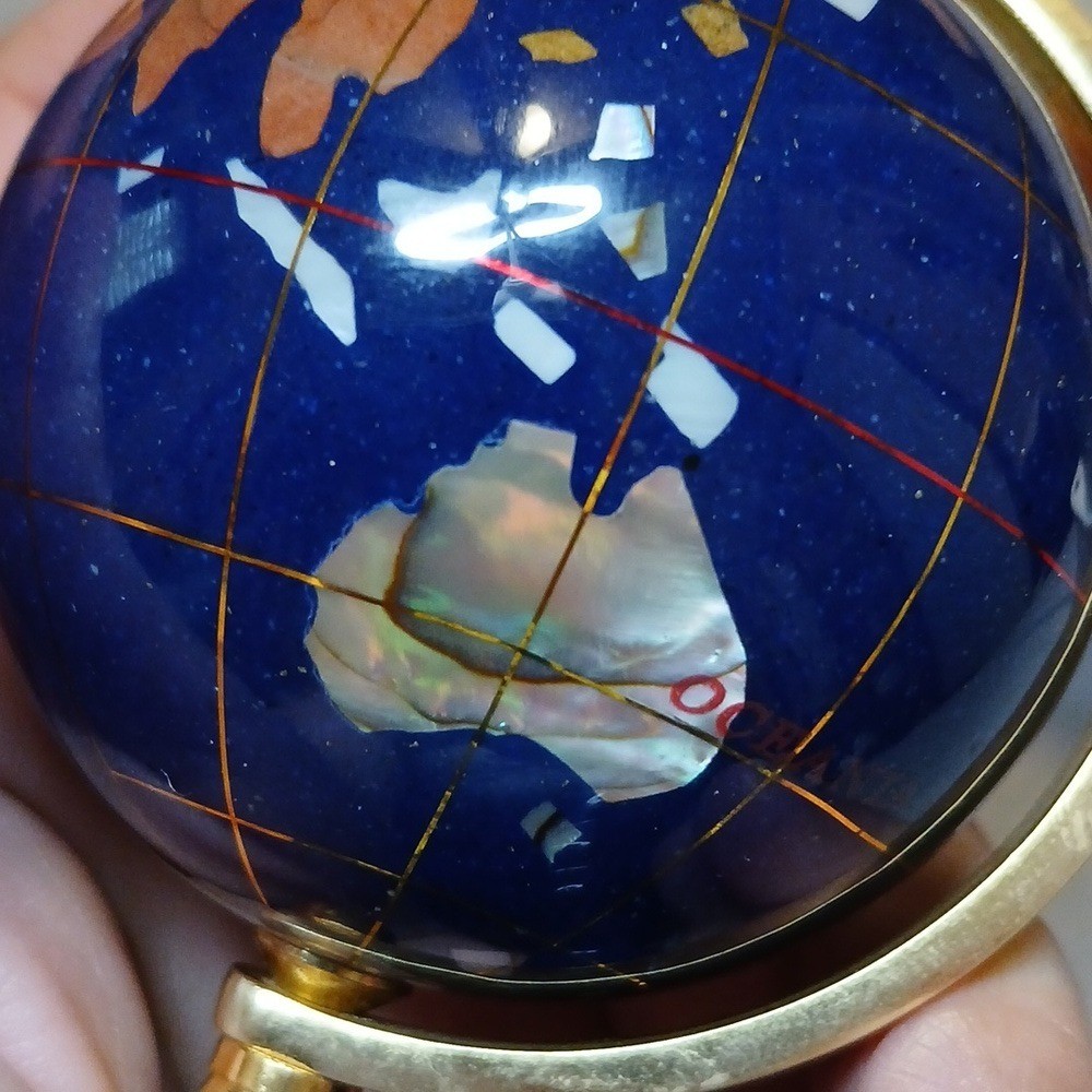 Blue Lapis Lazuli Gemstone World Globe