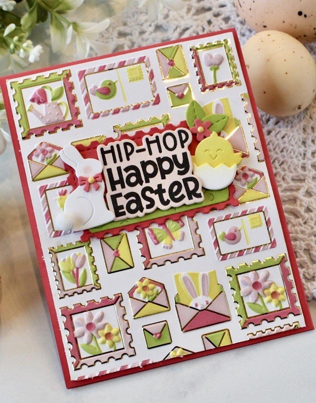 Pre-Order Taylored Expressions 3D Embossing Folder TEEF107 Postmarked Springtime