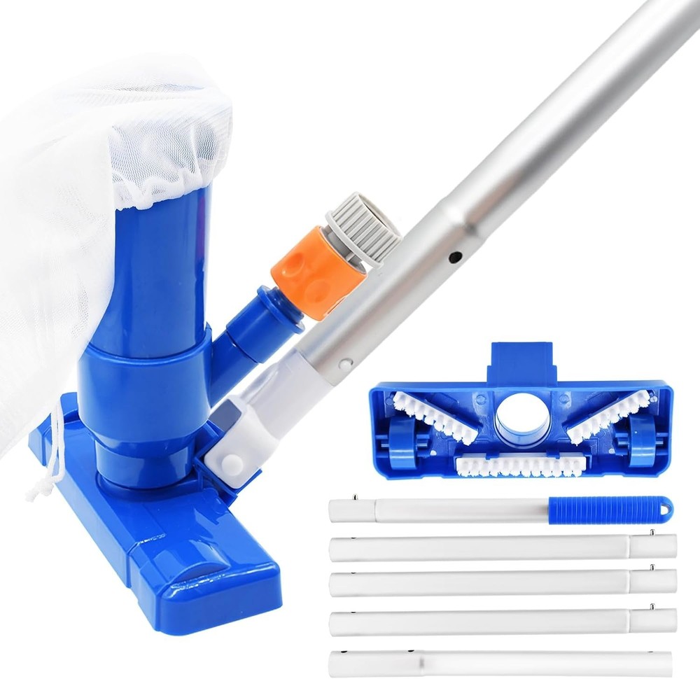 Heavy-Duty Handheld Pool Vacuum Cleaner with 70" Adjustable Pole