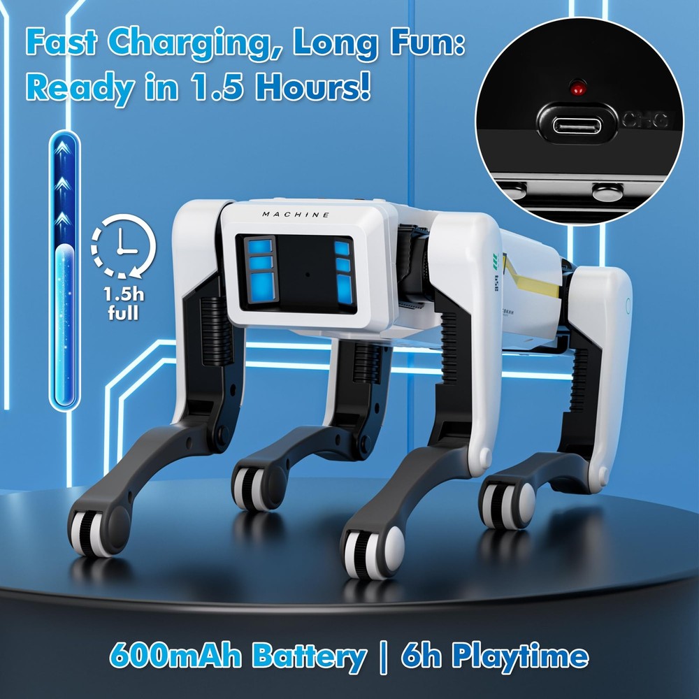 Smart Robot Dog - Interactive STEM Pet with Voice Control, 30+ Actions & APP ...