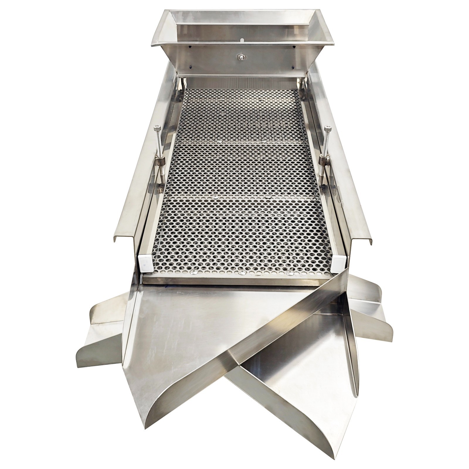 3-Layers 3/6/8mm Sieve 110V Full Stainless Steel Sifter Linear Vibrating Screen