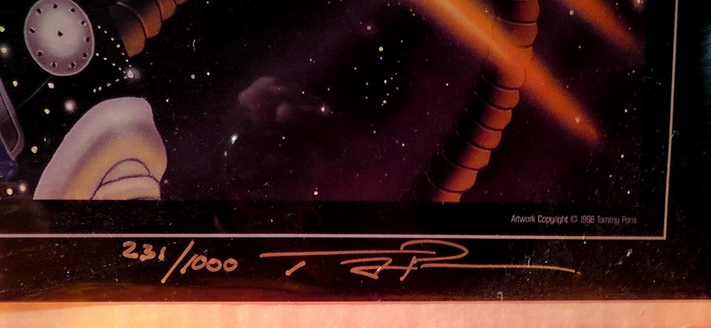 Ace Frehley KISS New Sealed 22 X 26 Inch Spacewalk Poster Signed by Artist Rare