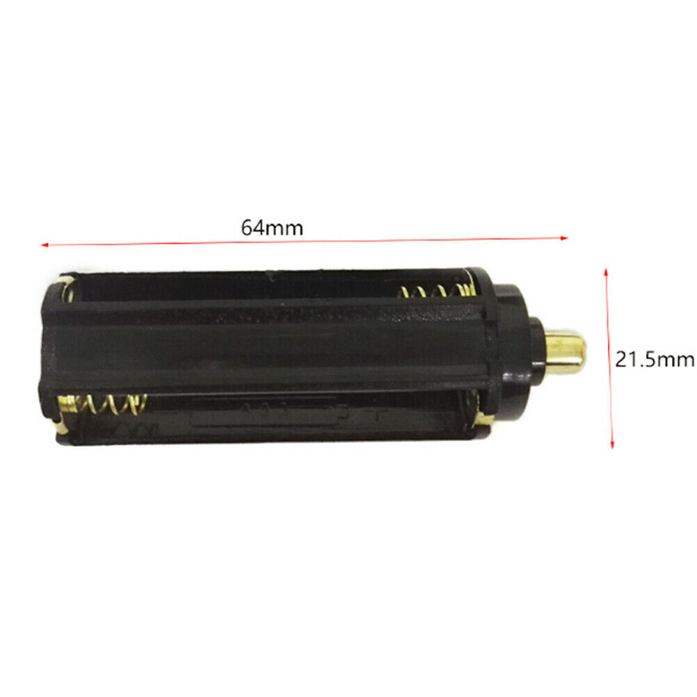 2x 3-AAA Battery Holder Cylindrical Round Circular Case Plastic 18650 Flashlight