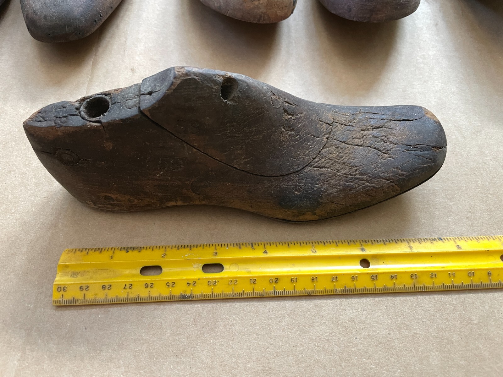 OUTSTANDING Lot of (7) Antique Wood Adult SHOE LASTS Forms Cobbler Molds