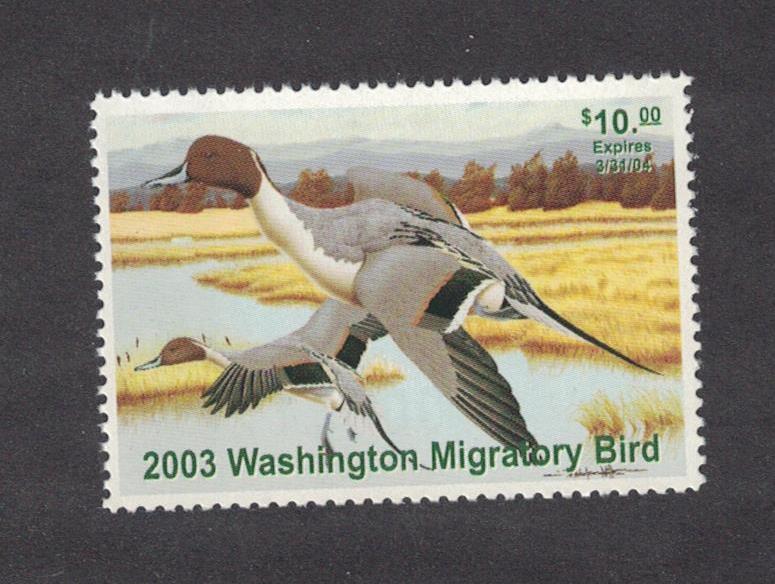 WA18 - Washington State Duck Stamp.  Single. MNH. OG.