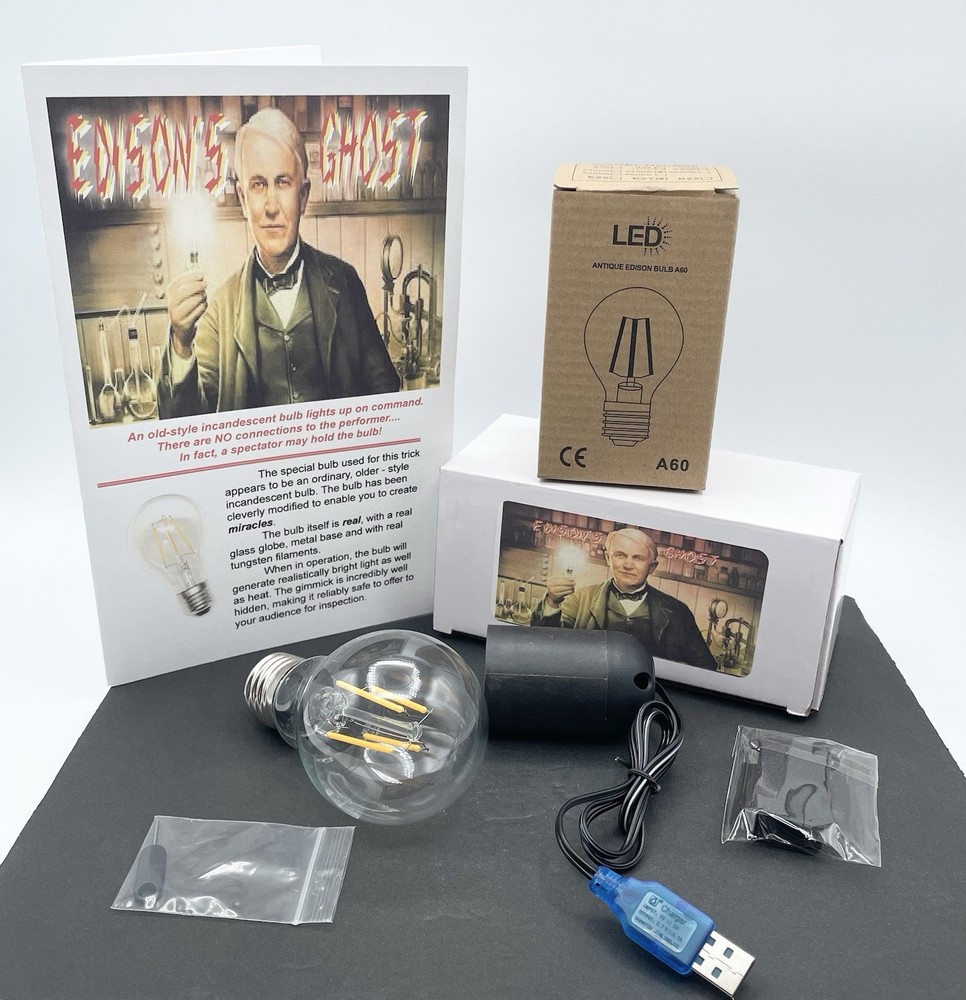 Edison’s Ghost Light Bulb Magic Trick Illusion Gimmick By Tom Ladshaw Magic