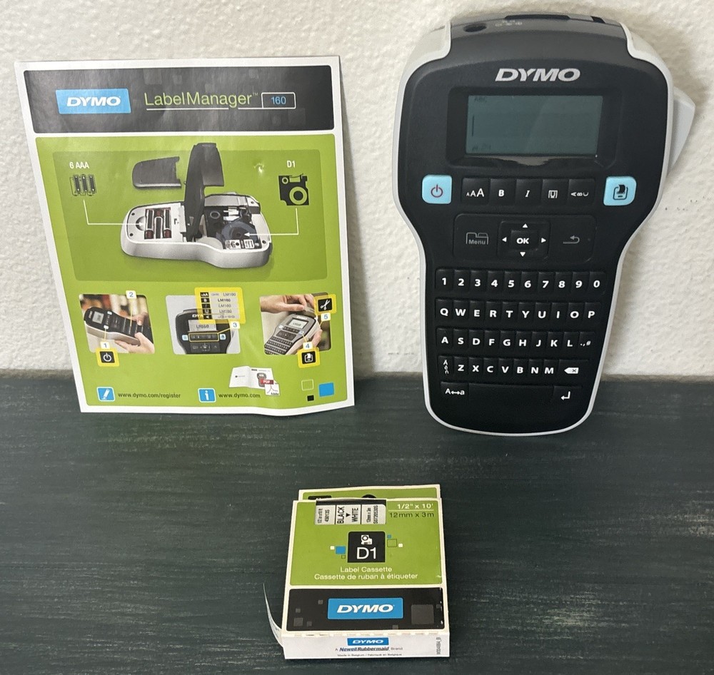 DYMO LABELMANAGER 160 Handheld Portable Label Maker - Black - NOB