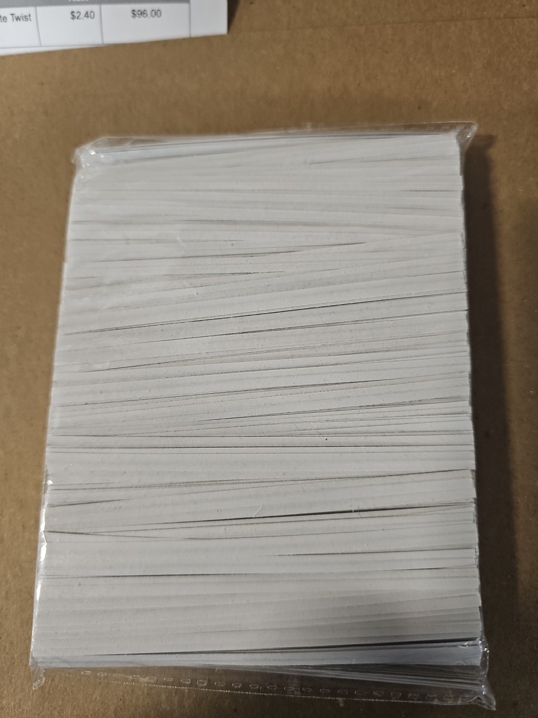 1000 Pcs White Paper Twist Ties 4 x 5/32 " Reusable Bread Ties for Bags Candy