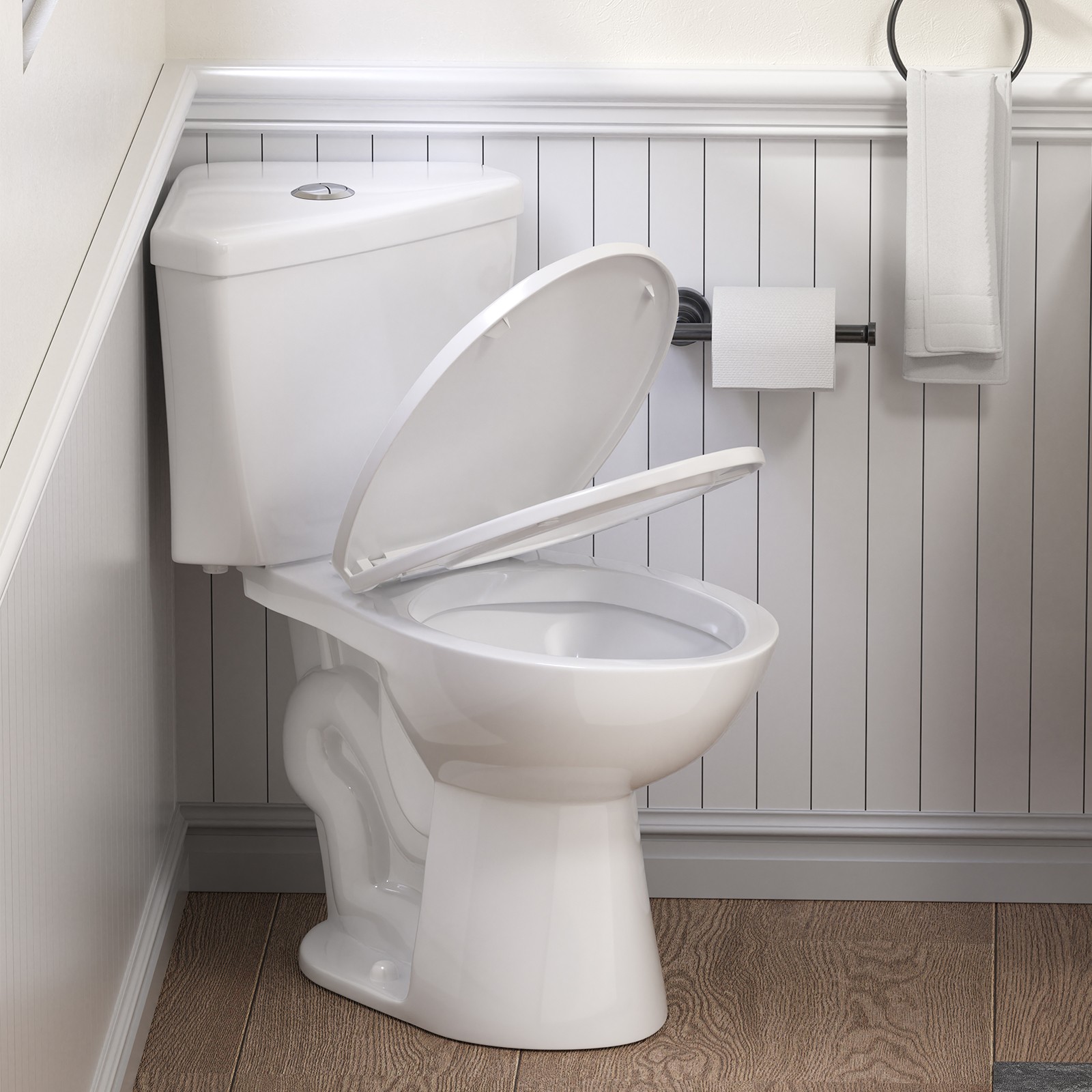17.2" Two-Piece Corner Toilet Dual Flush 0.8/1.28 GPF for Compact Bathroom