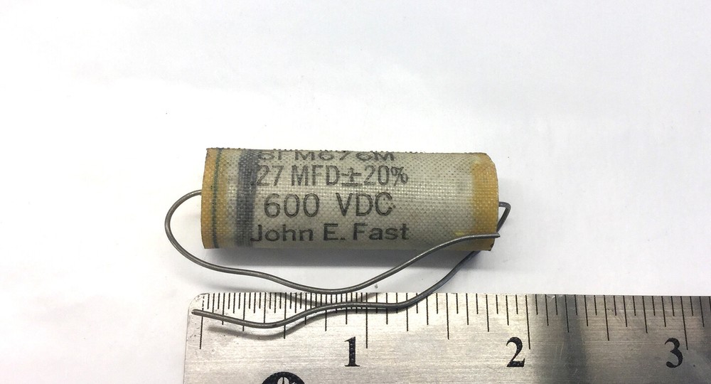 1 NOS John E Fast Capacitor .27 uf @ 600 v