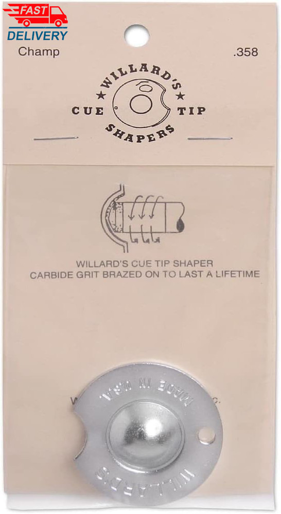 Willard Pool Cue Tip Shaper - Dime Radius ✌️👍