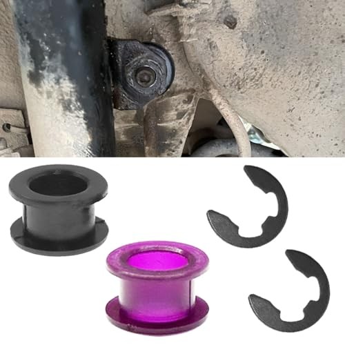 2PCS Shift Cable Bushing Repair Kit with Clips, Portable Automatic Black