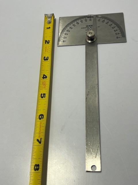 General Tools No. 17 Stainless Steel Square Head Angle Protractor